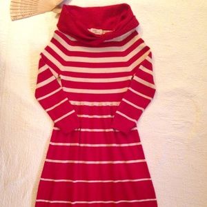 Allison Brittney Knit Sweater Dress Long Slv Cowl